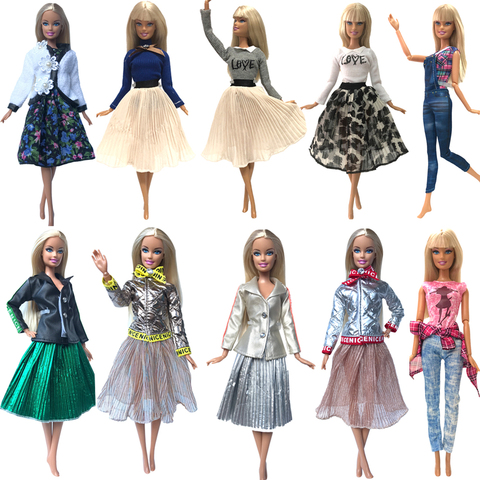 NK 2022 Newest Doll Dress Fashion Casual Wear Handmade Girl  Clothes For Barbie Doll Accessories  DIY Toys Baby Doll  G1 JJ ► Photo 1/6