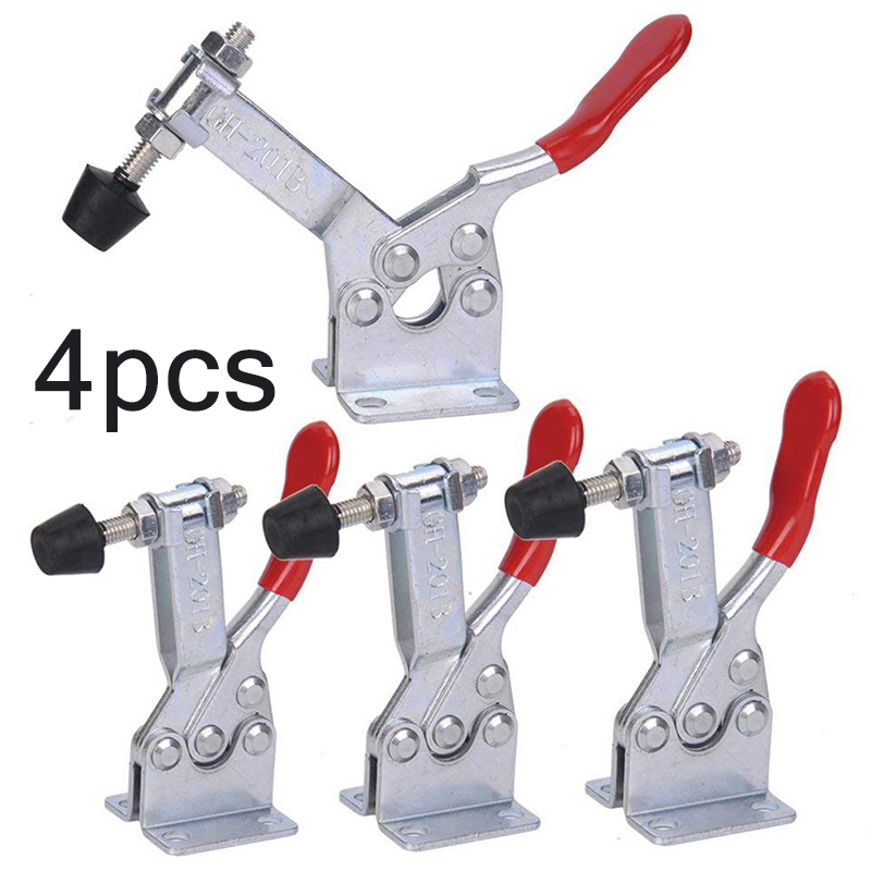 4pcs/set Red Toggle Clamp GH-201B Quick Release Tool Horizontal Clamp Hand New ► Photo 1/6