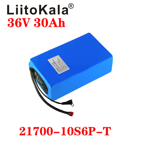 LiitoKala 21700 battery 36V 30Ah 25ah 20ah 15ah battery pack 500W high power battery 42V Ebike electric bicycle BMS ► Photo 1/6