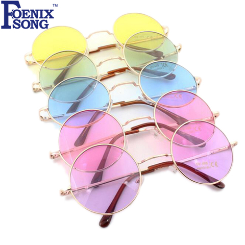 Sunglasses for Women New Brand Designer Men Sun Glasses Round Frame  de sol Pink Mirror Eyeglass Lunette De Soleil Femme ► Photo 1/6