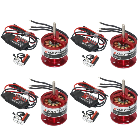 Emax CF2822 1200KV Outrunner Brushless Motor+Hobbywing 20A Brushless ESC+3.17mm propeller adapter ► Photo 1/1