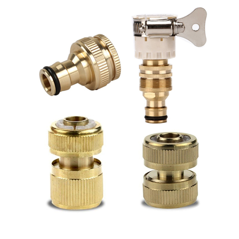Various Brass Gardening Accessories Garden Hose Adapter Quick Connect Repair Tubing Connector Tap Connection Tube Fittings Tools ► Photo 1/6