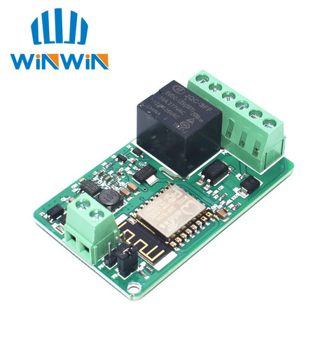 A21 New Arrival 1Pcs Green ESP8266 10A 220V Network Relay WIFI Module Input DC 7V~30V Modules ► Photo 1/1