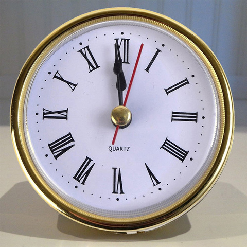 65mm Classic Iron Clock Crafts Quartz Movement Round Lighting Clocks Head Insert Roman Number Furniture Decorations Access ► Photo 1/6
