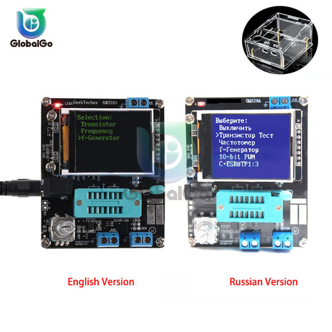 GM328A GM328B Transistor Tester Diode Capacitance ESR Voltage Frequency Meter PWM Square Wave Signal Generator with Case ► Photo 1/6