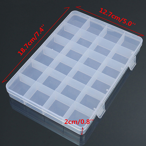 24 Compartments Plastic Box Case Jewelry Bead Storage Container Craft Organizer Plastic Case for Bead Rings Jewelry Display Orga ► Photo 1/6