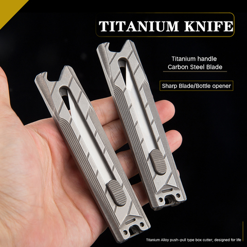 Titanium Alloy Telescopic Knife Multi-Function Bottle Opener Cutting Sharp Portable Tool Knife ► Photo 1/6