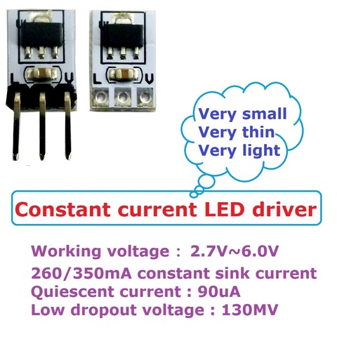 Ultra-small DC 3V 3.3V 3.7V 5V 260/350mA Constant Sink Current Multifunction LED Driver Board Parallel & series applications ► Photo 1/6