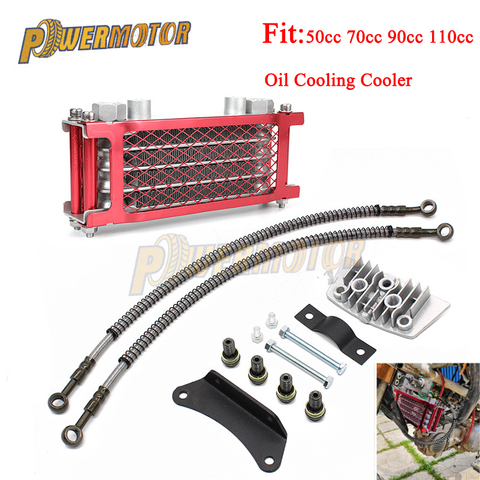 Motorcycle  Oil Cooling Cooler Radiator for 50cc 70cc 90cc 110cc Horizontal Engine Chinese Made Dirt Pit Monkey Bike ATV ► Photo 1/6