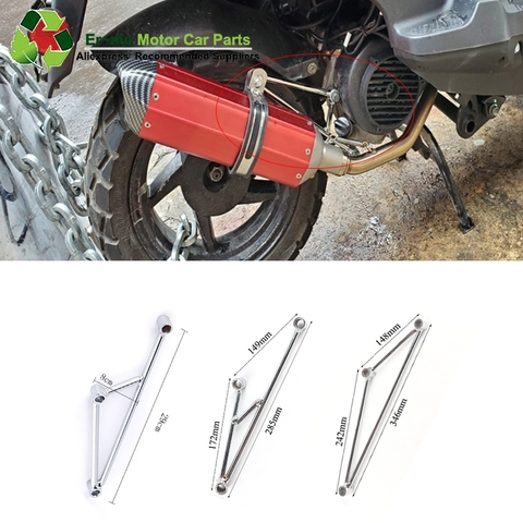 GY6 Scooter motorcycle exhaust muffler Tripod brackets ,universal motorbike modified tripod, gy6 139qmb 152qmi 157qmj engine ► Photo 1/5