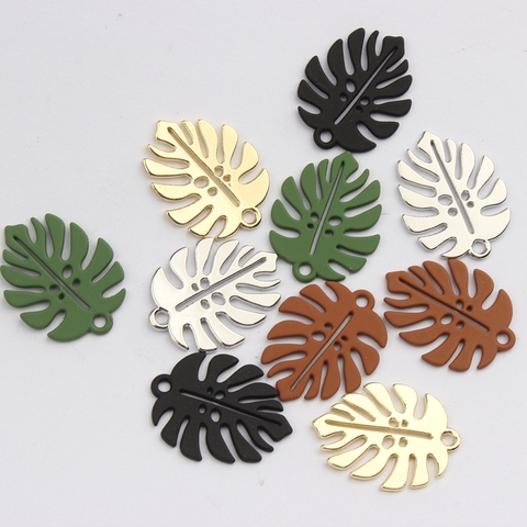 Zinc Alloy Pendant Mini Leaf Charms 10pcs/lot 16*21mm For DIY Fashion Jewelry Earring Making Accessories ► Photo 1/1