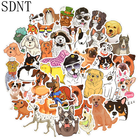 50 PCS Dog Cute Stickers Animal Corgi Labrador Golden Retriever Cool Kawaii Cartoon Stickers for Laptop Car Pet Supplies Gift ► Photo 1/6