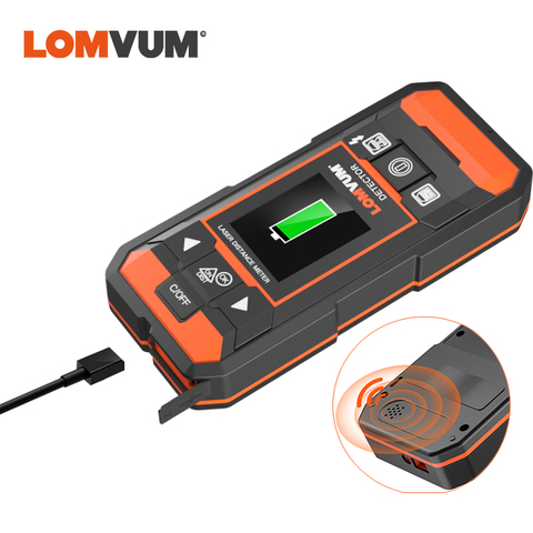 LOMVUM Wall Metal Detector Wiring Detector 40M USB Rangefinder Scanner Non Ferrous Wood AC Detector Charged Wire Cable Finder ► Photo 1/6