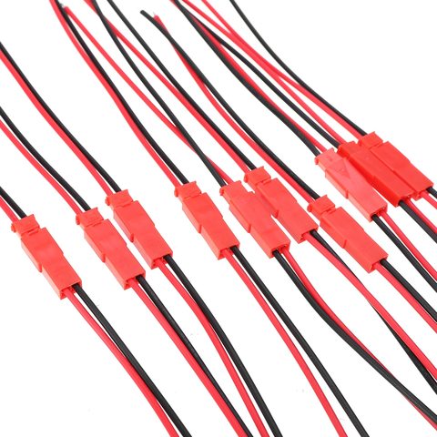 20pcs New 2 Pin Connector Male Female JST Plug Cable 22 AWG Wire For RC Battery Helicopter DIY LED Lights Decoration ► Photo 1/6