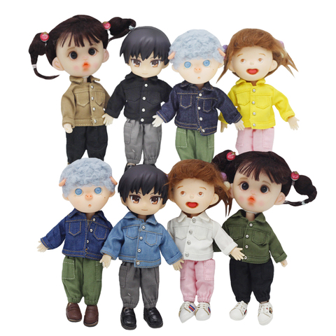 ob11 doll clothes Mollys body 9 denim jacket doll accessories Coat 11cm doll clothes girl doll gift toys ► Photo 1/6