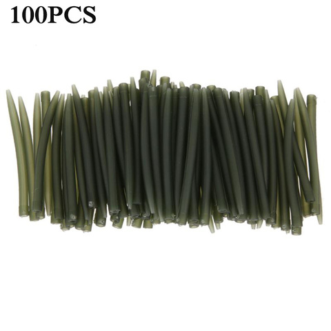 100PCS Terminal Carp Fishing Anti Tangle Sleeves Connect with Fishing Hook Rubber Tip Tube Positioner Terminal Fishing Tackles ► Photo 1/6