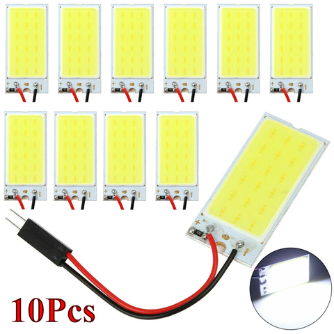 Dropshipping 5/10Pcs T10 Led White COB 18 LED Plate Car Interior Dome Light Bulb Festoon 12V Lights Wholesale Quick delivery CSV ► Photo 1/6