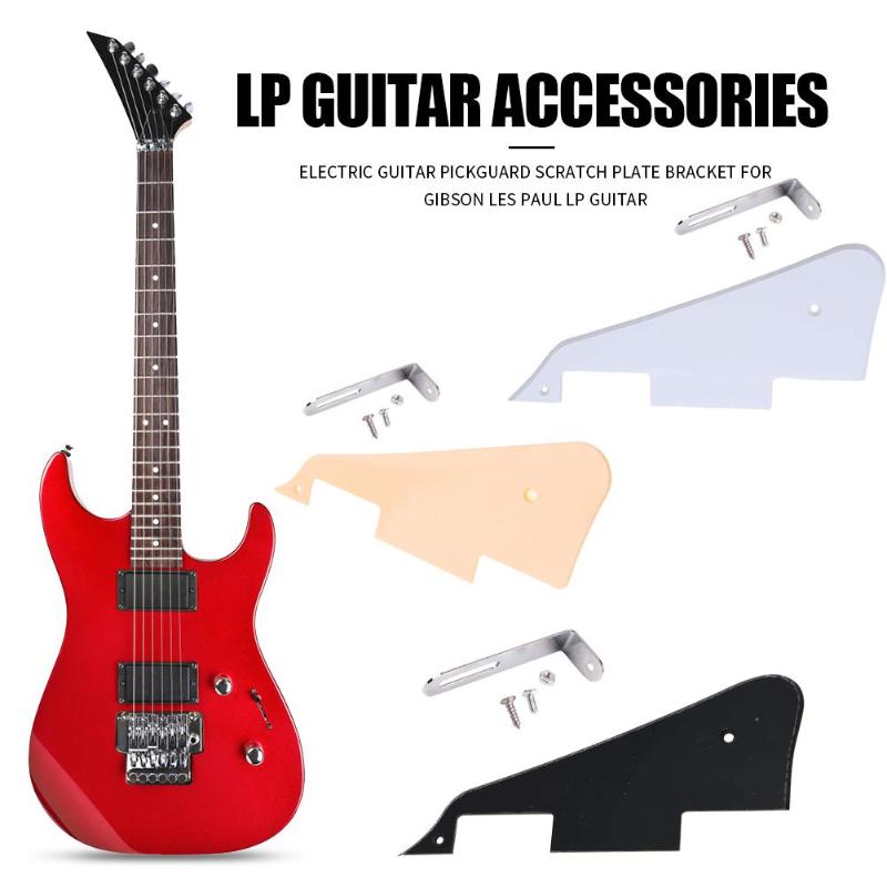 GinTai Electric Guitar Pickguard w/Back Plate Set LP Style Les Paul Guitar Black 