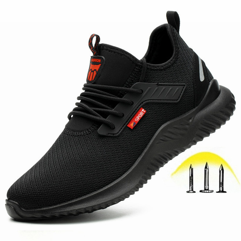 Indestructible Shoes Men Safety Work Shoes with Steel Toe Cap Puncture-Proof Boots Lightweight Breathable Sneakers Dropshipping ► Photo 1/6