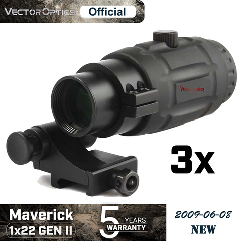 Vector Optics Tactical 3x Magnifier fit for HOLO Red Dot Sight Scope with Flip to Side QD Weaver Mount Accessories ► Photo 1/6