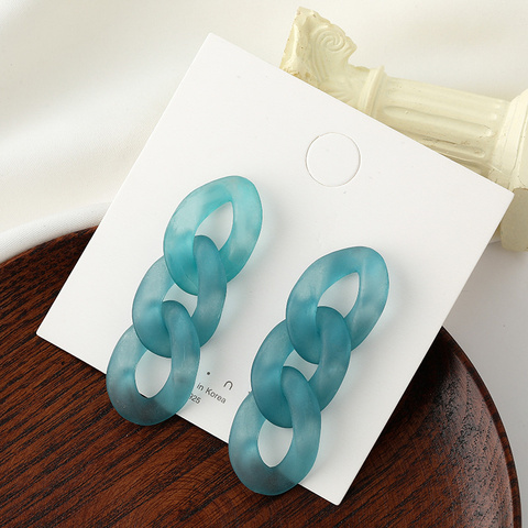 Fashion Korean Acrylic Chain Earrings for Women Long Dangle Earring  2022 Earings Gift for girl Jewelry ► Photo 1/6