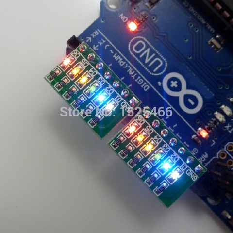 2pcs DC 3.3V 5V 12V 6bits Multicolor  Rapid Prototyping LED 2.54mm PIN 0603 Package for Arduino UNO MEGA2560 LoL Breadboard PCB ► Photo 1/6
