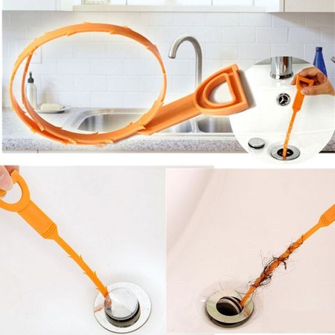 1Pc 51CM Plastic Flexibility Drain Clog Cleaner Sink Plumbing Cleaning Small Clean With Hook Kitchen Tool ► Photo 1/6