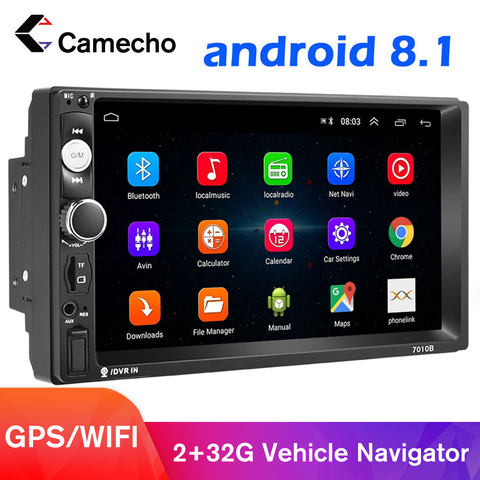 Podofo Android 8.1 2 Din Car radio Multimedia Video MP5 Player Universal Stereo GPS For Volkswagen Nissan Hyundai Kia toyota ► Photo 1/6