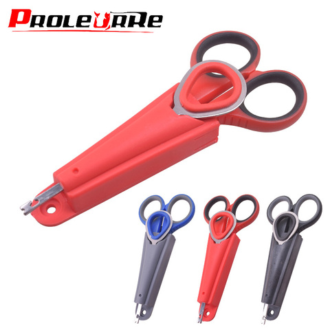1Set Fishing Toolbox Stainless Steel Fishing Scissors Cut PE line Braid Line Lure Cutter Plies Multifunctional Hook remover ► Photo 1/6