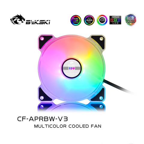 Bykski Water Cooling Cooler Fan for PC Case A-RGB Fan 120mm LED Light Heatsink Cooler Support Adjust Speed PC Cooling SilentFans ► Photo 1/6
