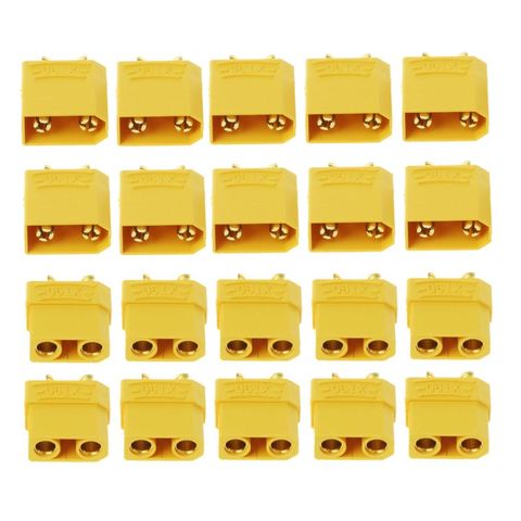 20Pcs /10 Pairs Female Male XT90 Banana Bullet Connector Plug For RC LiPo Battery Gold Plated Banana Plug ► Photo 1/6