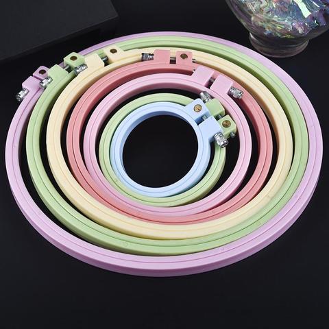 Sewing Tool Round Square Plastic Embroidery Hoops Frame Set Plastic Embroidery Hoop Ring For DIY Cross Stitch Needle Craft Tool ► Photo 1/6