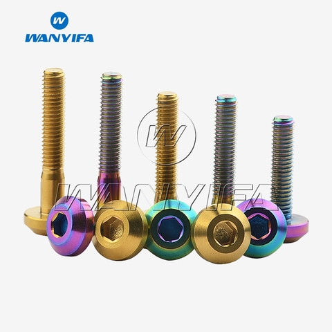 Wanyifa Titanium Ti M6 x 12 15 20 25 30 35mm Allen Key Taper Head Bolt Screw for Bicycle Motorcycle Brake ► Photo 1/6