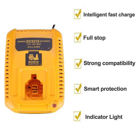 For Dewalt Battery Charger DC9310 7.2V-18V Nicad & Nimh Battery DW9057 DC9071 DC9091 DC9096 Batteia Charger ► Photo 1/5