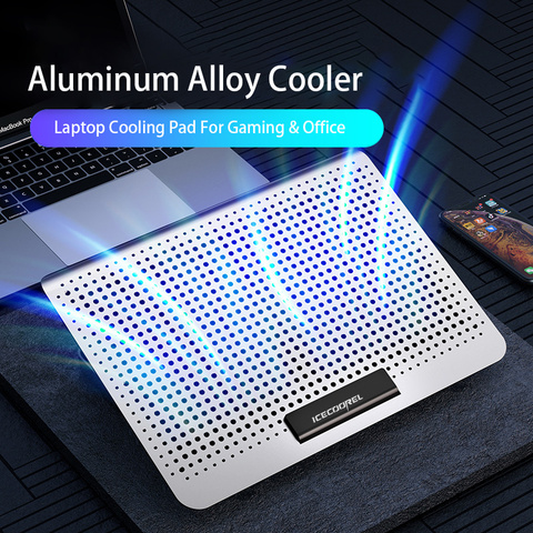 Gaming Laptop Cooler Silent Fan Metal Laptop Cooling Pads Two USB Port Portable Adjustable Notebook Stand For 12-16 Inch Laptop ► Photo 1/6