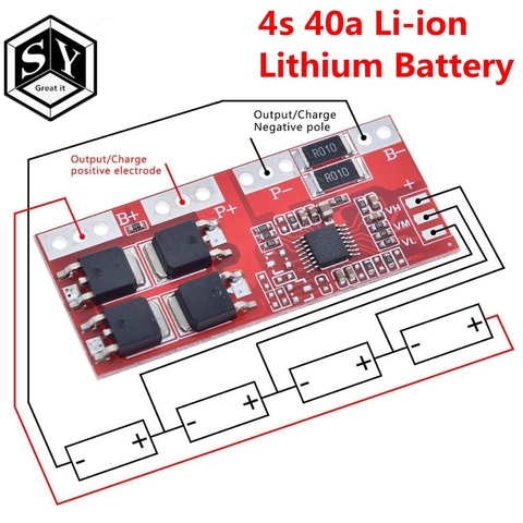 4S 30A High Current Li-ion Lithium Battery 18650 Charger Protection Board Module 14.4V 14.8V 16.8V Overcharge Over Short Circuit ► Photo 1/6