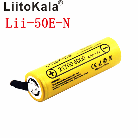 Liitokala Lii-50E 21700 5000 mah li-ni bateria 3.7 v 40a para alta descarga mod/kit 3.7 v 15a power + diy nicke ► Photo 1/5