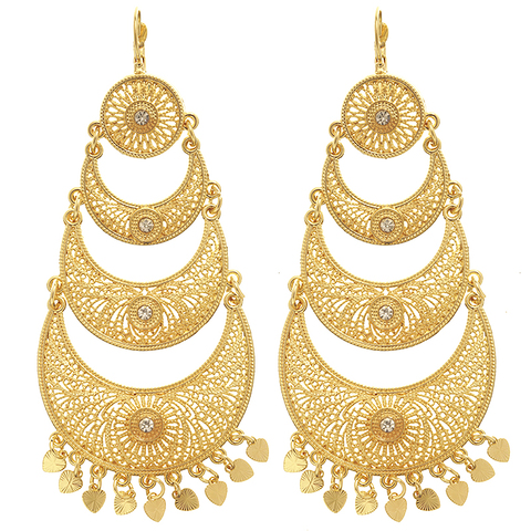 Algeria Cafetn Wedding Gold Earring Fashion Jewelry Moon Alloy Earrings ► Photo 1/6