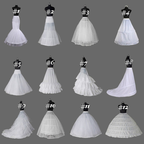 White Hoop/Hoopless/Mermaid/Fishtail Bridal Petticoat Crinoline Underskirt For Evening Prom Quinceanera Special OCcasion Dress ► Photo 1/6