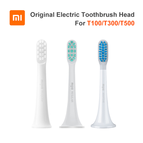 3pcs Original XIAOMI MIJIA T100 T300 T500 Sonic Toothbrush Heads Teethbrush Replacement Heads Sonic Oral Hygiene Mi Oral Clean ► Photo 1/6