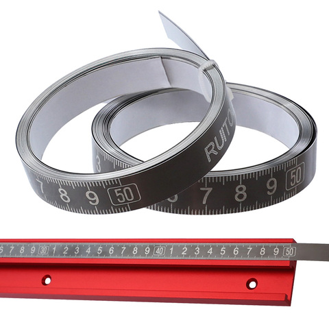 Metric Tape Measure 1-3M Adhesive Measuring Tape Stainless Steel 304 Rust-Proof Scale Ruler for Miter Track ► Photo 1/6