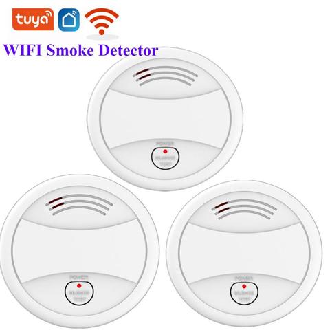 Tuya WIFI APP Control Independent Smoke Detector Sensor High Sensitive Smoke Alarm Intelligent Detection Fire Protection ► Photo 1/6