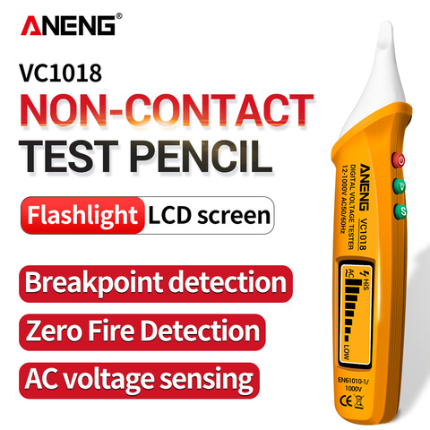 ANENG VC1018 Digital Intelligent AC Voltage Meter 1000V NCV Voltmeter Smart Sensor Tester Pen Buzzer Detector For Electric Tool ► Photo 1/6