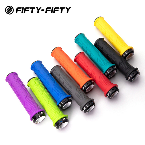 FIFTY-FIFTY MTB Bicycle Grips Custom Rubber Compound Single Lock-on Handlebar Grips Shock Absorbing Soft Mountain Bike Grips ► Photo 1/6