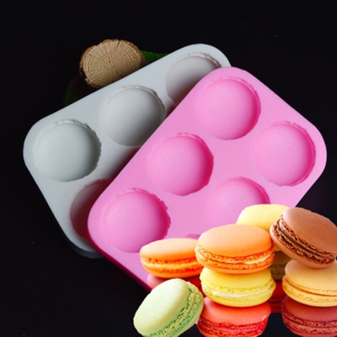 6 Holes Macaron Silicone Mold Fondant Mold Cake Decorating Tools Chocolate Mold K179 ► Photo 1/5