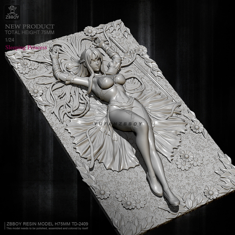 60MM Resin model kits Sleeping Princess self-assembled TD-2409 ► Photo 1/5