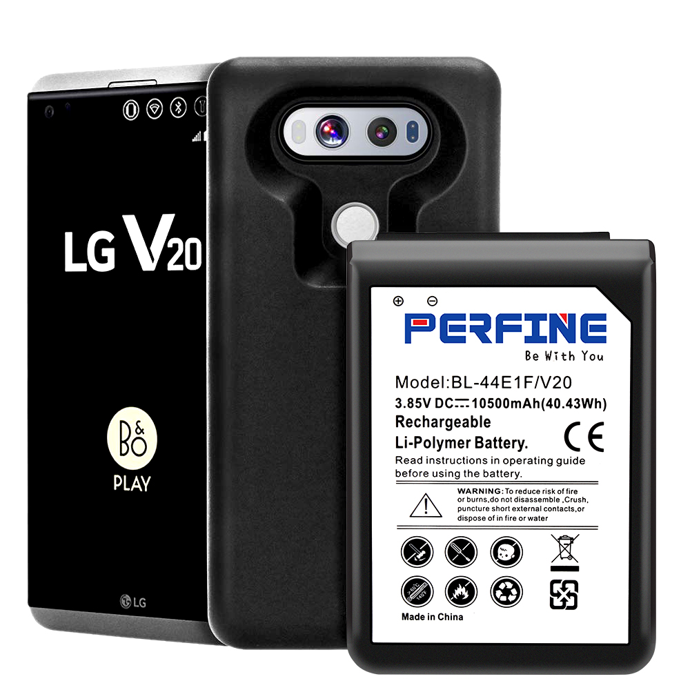 V20 Battery 10500mAh BL-44E1F With Protective Case For LG V20