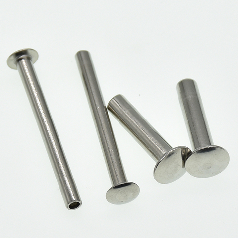 M2  304 Stainless Steel Oval Head Semi-Tubular Rivets Round Head Half Hollow Shank GB873 ► Photo 1/4