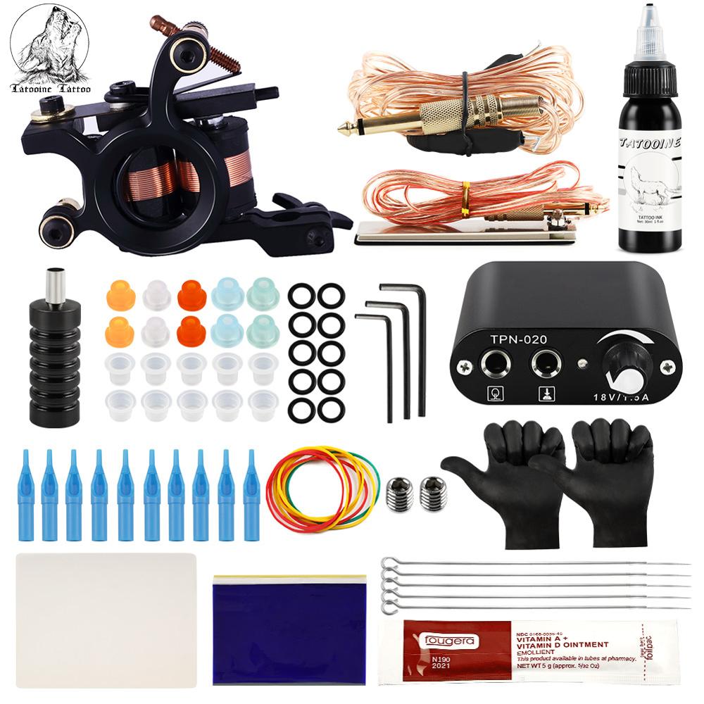 Complete Tattoo Kit 1 Machines Gun Tattoo Accessories Supply Permanent  Makeup Tattoo set Body Art Tools Black Ink For Beginner - Price history &  Review | AliExpress Seller - TATOOINE Official Store 