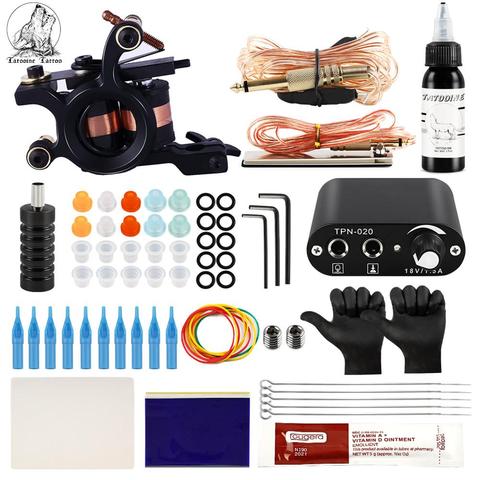 Complete Tattoo Kit 1 Machines Gun Tattoo Accessories Supply Permanent  Makeup Tattoo set Body Art Tools Black Ink For Beginner - Price history &  Review, AliExpress Seller - TATOOINE Official Store